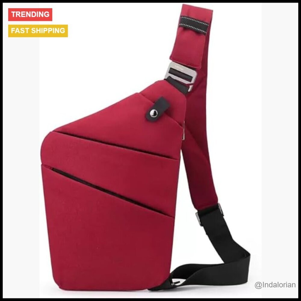 Anti Theft Crossbody Sling Bag Waterproof Travel Purse Unisex Minimal